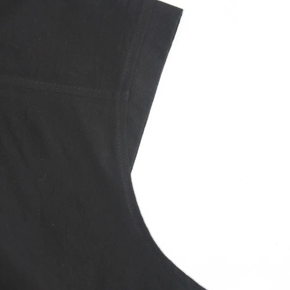 Men's Casual Shirt Black Green Steampunk Gothic Tank Tops Medieval Shirt Lace-Up Sleeveless Renaissance Pirate Shirts for Men