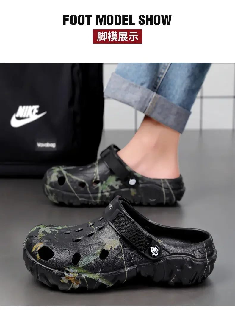 Flat Sandals Men Shoes 2025 Slippers Men Garden Platform Sandals Man Summer Sandals Male Sneakers Outdoor Flip Flops Home Clogs