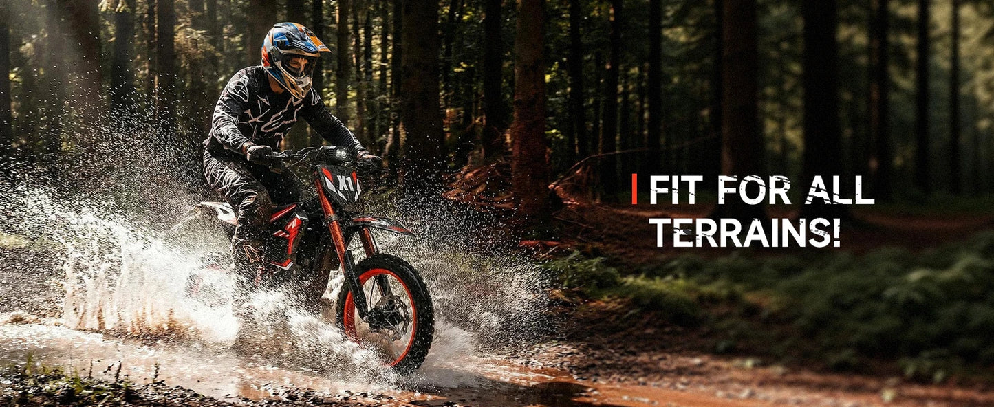 QRONGE X1 Spark Electric Dirt Bike for Teens Adults 4500W Peak Electric Motorcycle 60V 28.8Ah E-Dirt Bike 60 Mile Range E-Bike