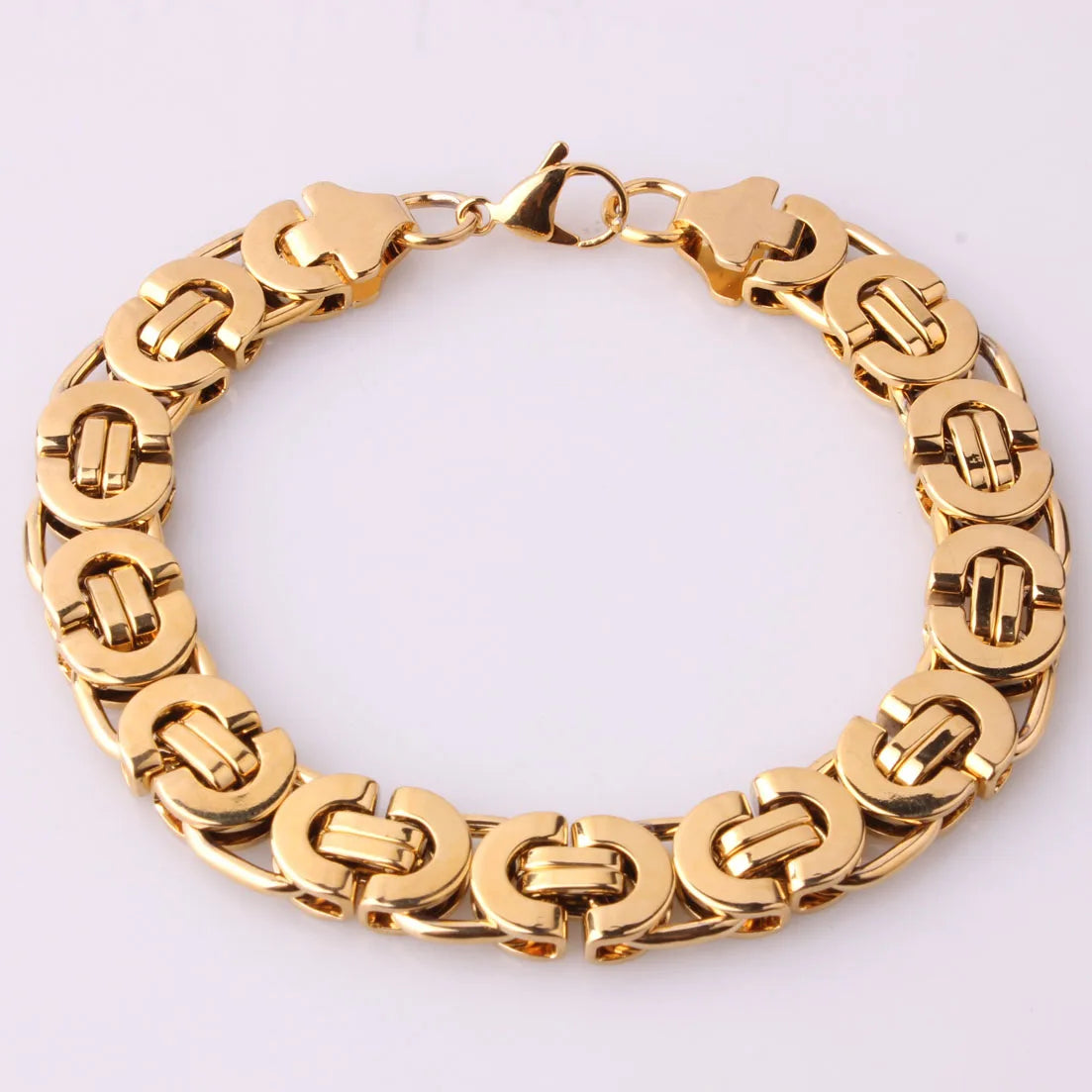 Factory Price! Fashion Men Bracelets Jewelry Punk Retro Byzantine Style Stainless Steel Bracelet Chains&Links Cool Party Gift