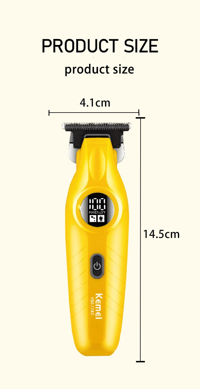 KM-1743 Professional Hair Clippers Set for Men Wireless USB Charging Hair Trimmer Machine Men's Professional Hair Clippers