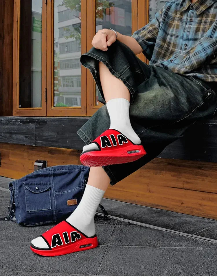 Man‘s Sandals Thick Sole Non-slip Fashion Trend Sports Slippers for Men Outdoor Footwear Size 39-46 Suitable Summer Beach