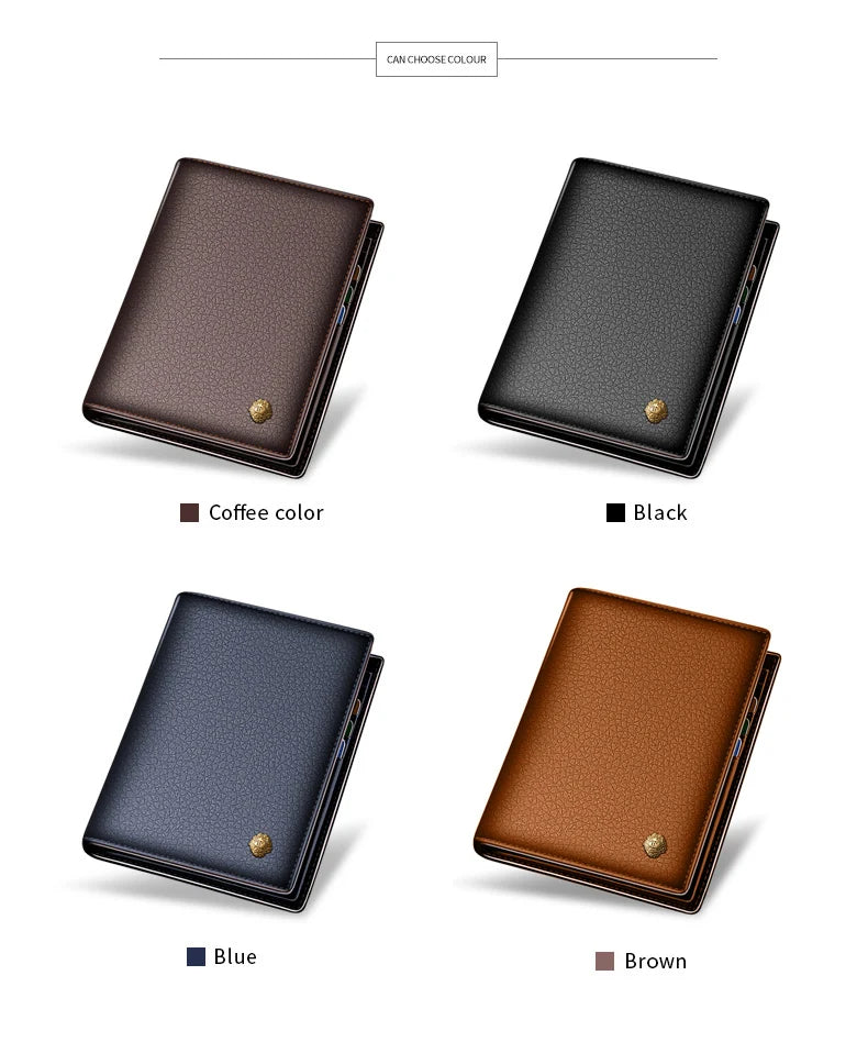 LAORENTOU Men Genuine Leather Wallet Small Card Holder Wallet Gift for Husband,  Boyfriend