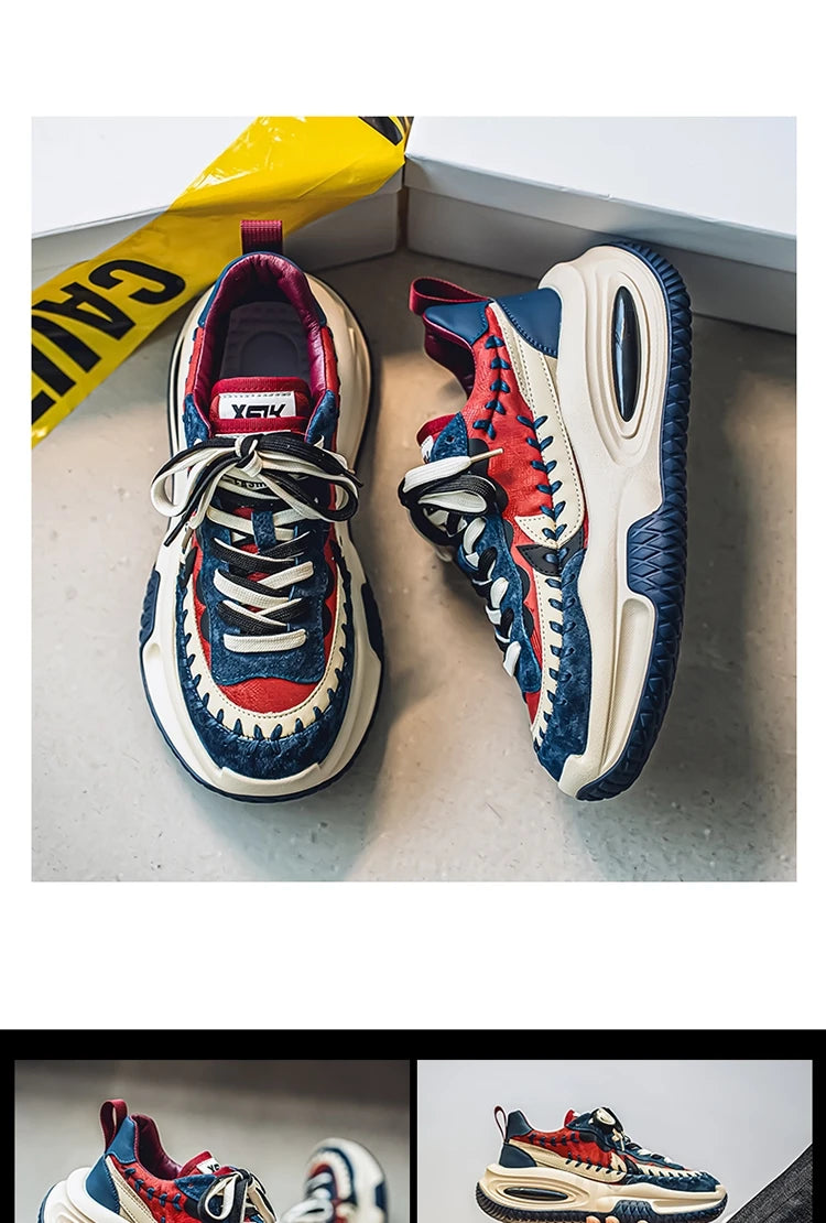 Trendy Men Sneakers Luxury Chunky Casual Sneakers For Man Height Increasing Dad Shoes Breathable Sports Shoes Male Sneakers