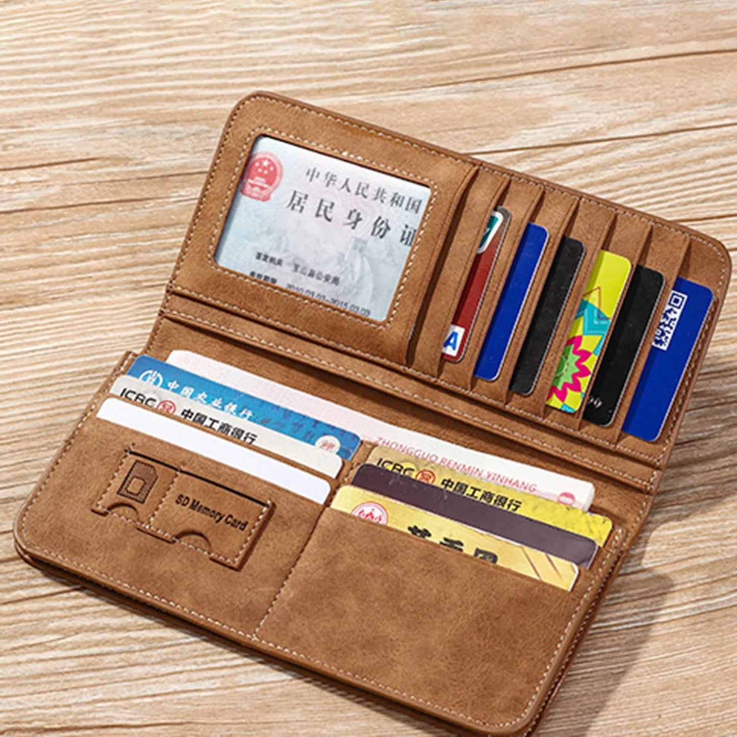 New Men's Wallet Long Wallet Men's Retro Style Men Large Capacity Wallet Bag Luxury Design Men Multi Card Wallet