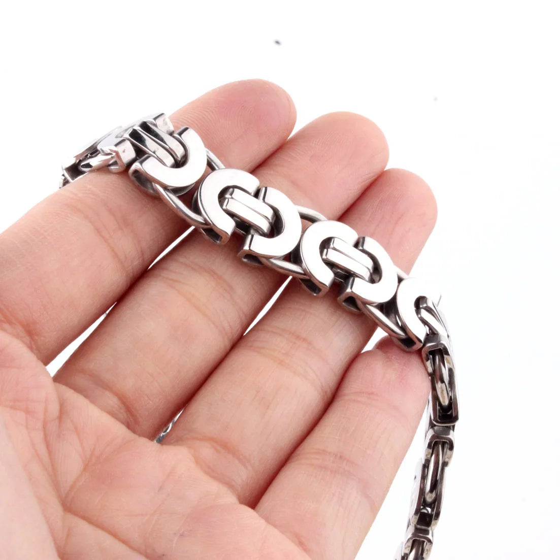 Factory Price! Fashion Men Bracelets Jewelry Punk Retro Byzantine Style Stainless Steel Bracelet Chains&Links Cool Party Gift