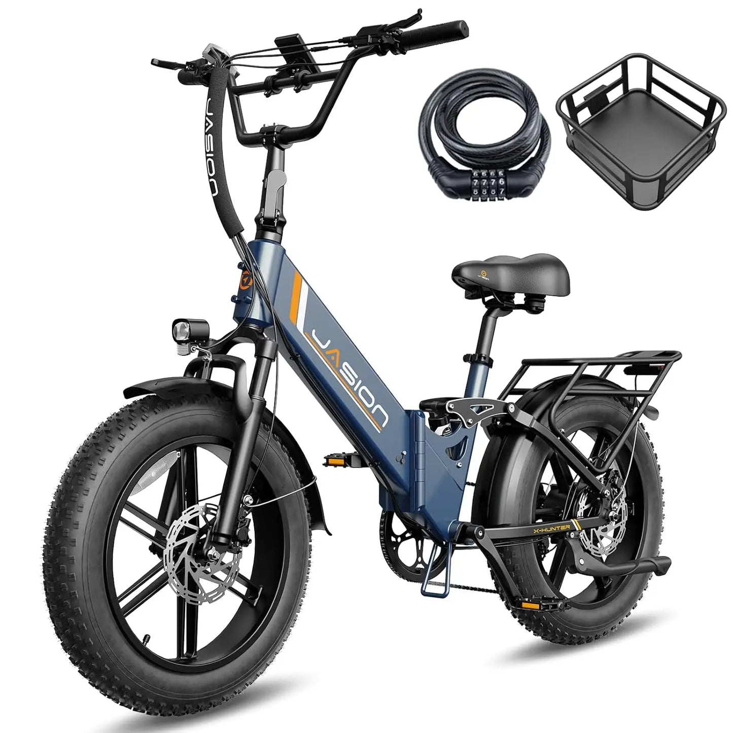 X Hunter ST 20" Electric Bike for Adults,Peak 1400W Motor,30MPH Max Speed Foldable Ebike,71 Miles Range Folding E, Customized