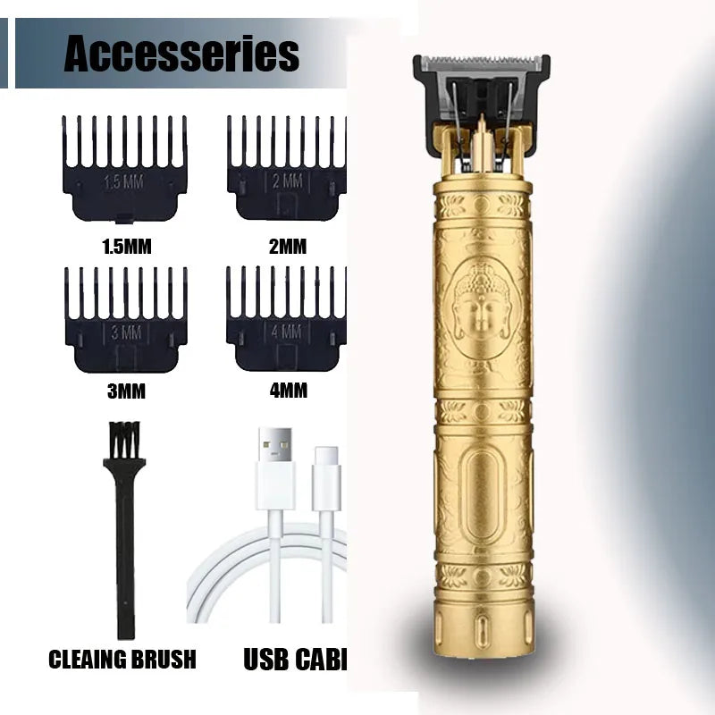 Hair Clippers for Men Professional Hair Trimmer Barber Cordless Zero Gapped Hair Clippers with LCD Display Beard Trimmer