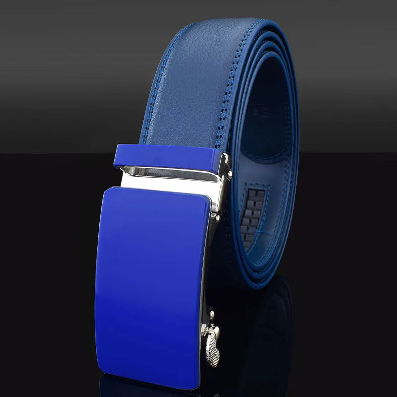 2024 Men Designer Belts High Quality White Luxury Brand Belt Automatic Buckl Cowskin Casual Business Waist Strap Ceinture Homme