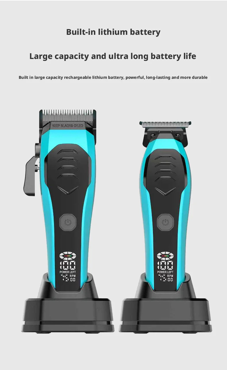 Professional Cordless Hair Clippers for Men, Rechargeable Barber Clippers With Base, Lithium-ion Battery Hair Cutting Machine