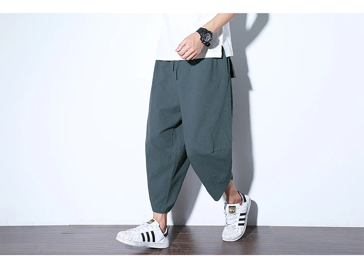 2024 New Casual Shorts Man Solid Harem Men's Summer Shorts Knee-length Short Pants For Men Bermuda Shorts Men's Summer Breeches