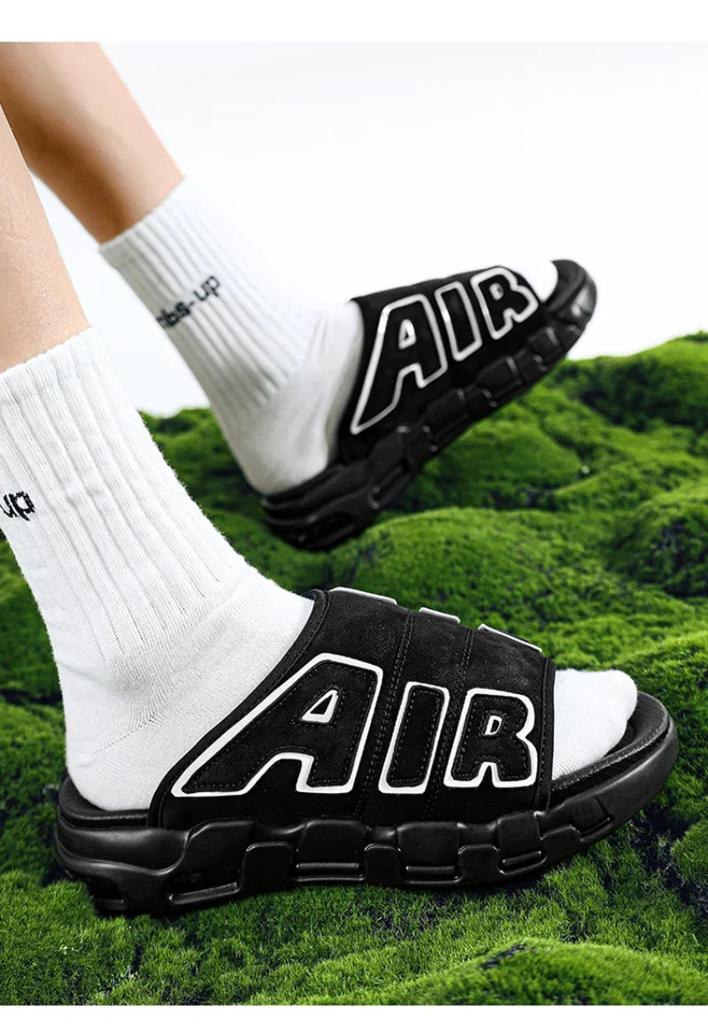 Men's Slippers Air Cushion Design Sandals Summer New PVC Soft Non-slip Men's Sports Slippers for Men Flip Flops Sandalias Hombre