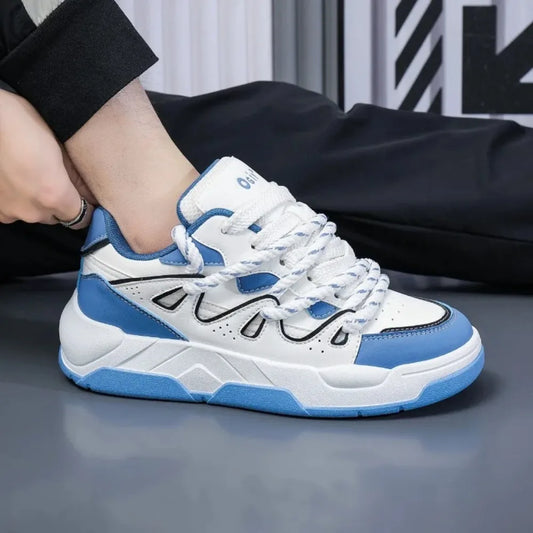 Shoes for Men Popular Versatile Sports Casual Board Shoes Personality Trend Men's Pu Leather Platform Sneakers Zapatillas Hombre