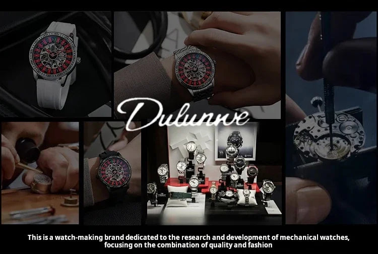 Men Mechanical Watch Automatic Luxury Gambling Rotating Plate Dial Wristwatch Man Casual Waterproof Luminous Clock Reloj Hombre