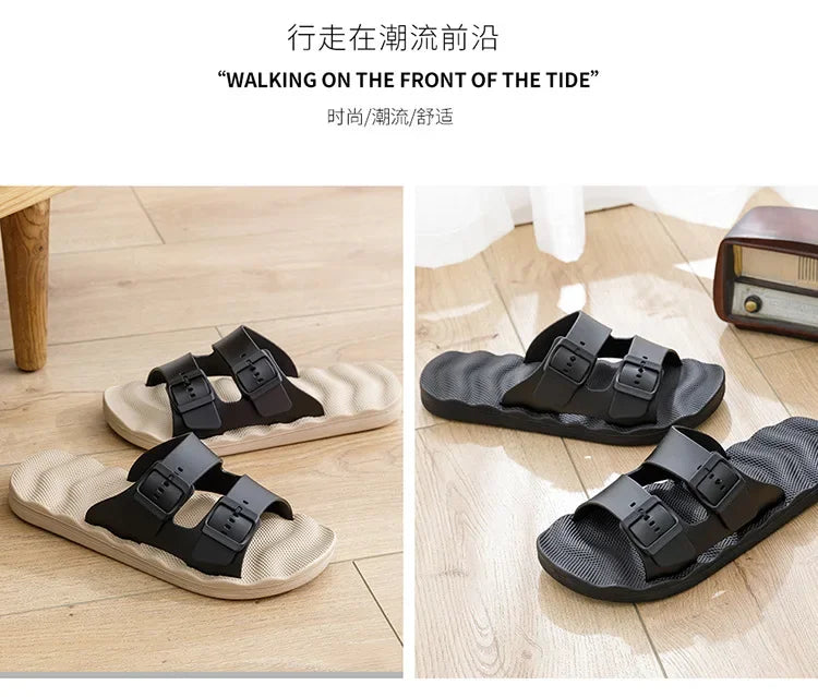 Slippers for Men In Summer Outdoor Wear Home Use Couples Indoor Soft Soles Bathrooms Non-skid Extra Large 4849 Sandals Slippers