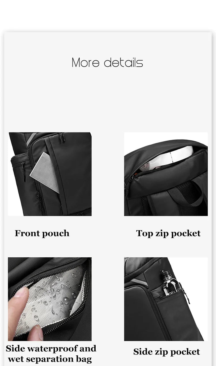 Men travel backpack large capacity trekking Backpack Business 17 Inch Laptop Backpack 50L Hiking Backpack With shoe bag ﻿