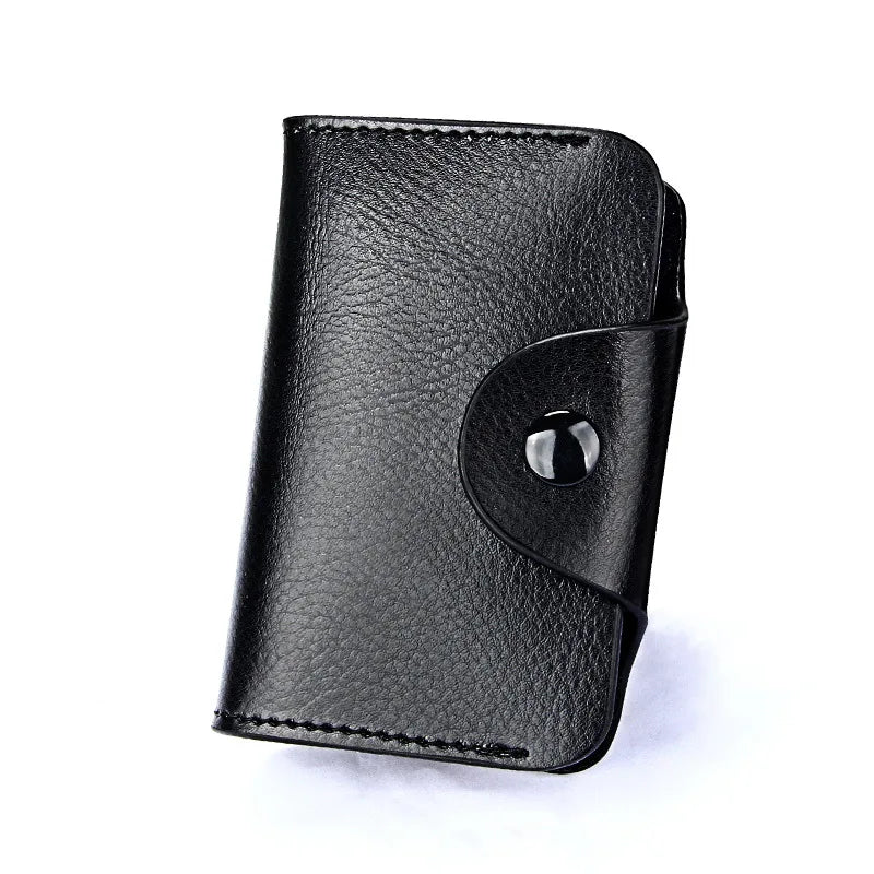 Real Genuine Leather Men Wallet ID Credit Card Holder Wallets Male Small Coin Purse Women Money Bag Vallet Slim Thin Mini Walet