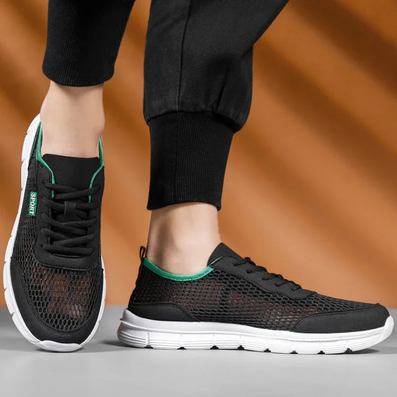 Hot Sneakers Men Casual Shoes Lightweight Male Running Shoes  Outdoor Tennis Shoe Soft Sole Walking Shoe Lace-up Flat Men Shoes