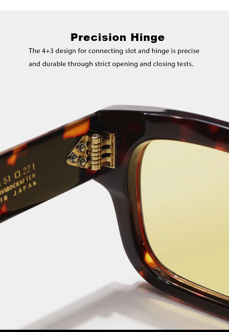 Luxury Designer Sunglasses for Men Acetate Handmade Top Quality Glasses Brand Original Women Outdoor Protection Sunshade Eyewear