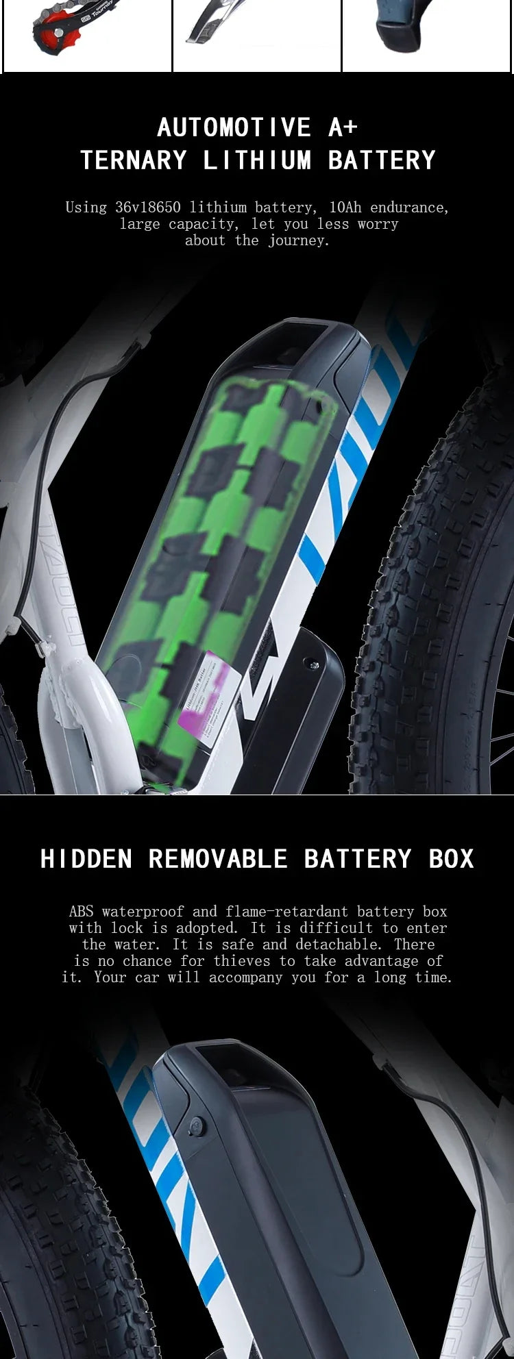 Electric Bicycle 750W Brushless motor AKEZ 48V 13AH Lithium Battery 26Inch Adult E-Bike fat tire Urban Commuting Electric Bike
