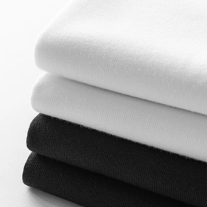 200G 100% Cotton T-shirts For Men solid color  Oversized Basic T Shirt Drop-Shoulder Tshirt Streetwear Tops monochrome Tee