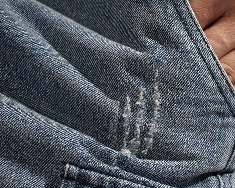 Shorts for denim men's tooling, cat's whiskers, straight pants, old retro pants, versatile multi-bag pants.