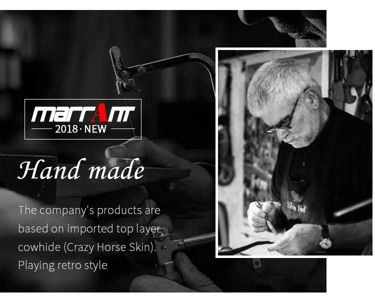 Leather long wallet men's top layer cowhide black business wallet horizontal square hand-held bag