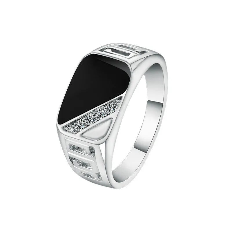 2025 New Business Drip Oil High-end Men's and Women's Rings Fashion Temperament High-end Ring Party Jewelry Wholesale
