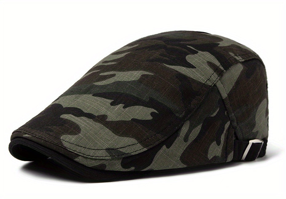 Fashionable Camouflage Beret for Men and Women - Soft, Lightweight Newsboy Cap for Spring, Summer, Autumn - Outdoor Casual Hat, Thin, Caps