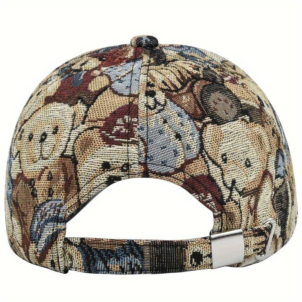 1Pc Cute Bear Baseball Cap New Spring Sunhat Dog Print Men Women Unisex-Teens Cotton Snapback Caps Fashion Hip Hop Vintage Hat
