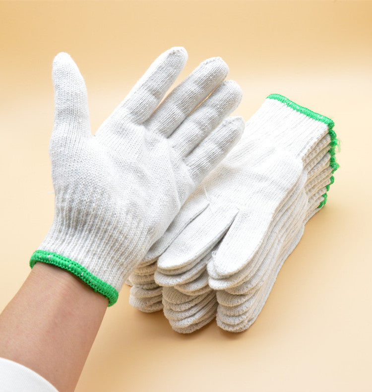 White Breathable Hand Fitted Labor Protection Gloves