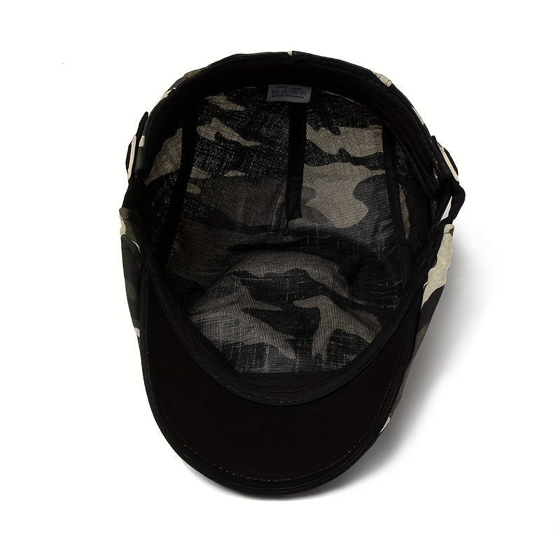 Fashionable Camouflage Beret for Men and Women - Soft, Lightweight Newsboy Cap for Spring, Summer, Autumn - Outdoor Casual Hat, Thin, Caps