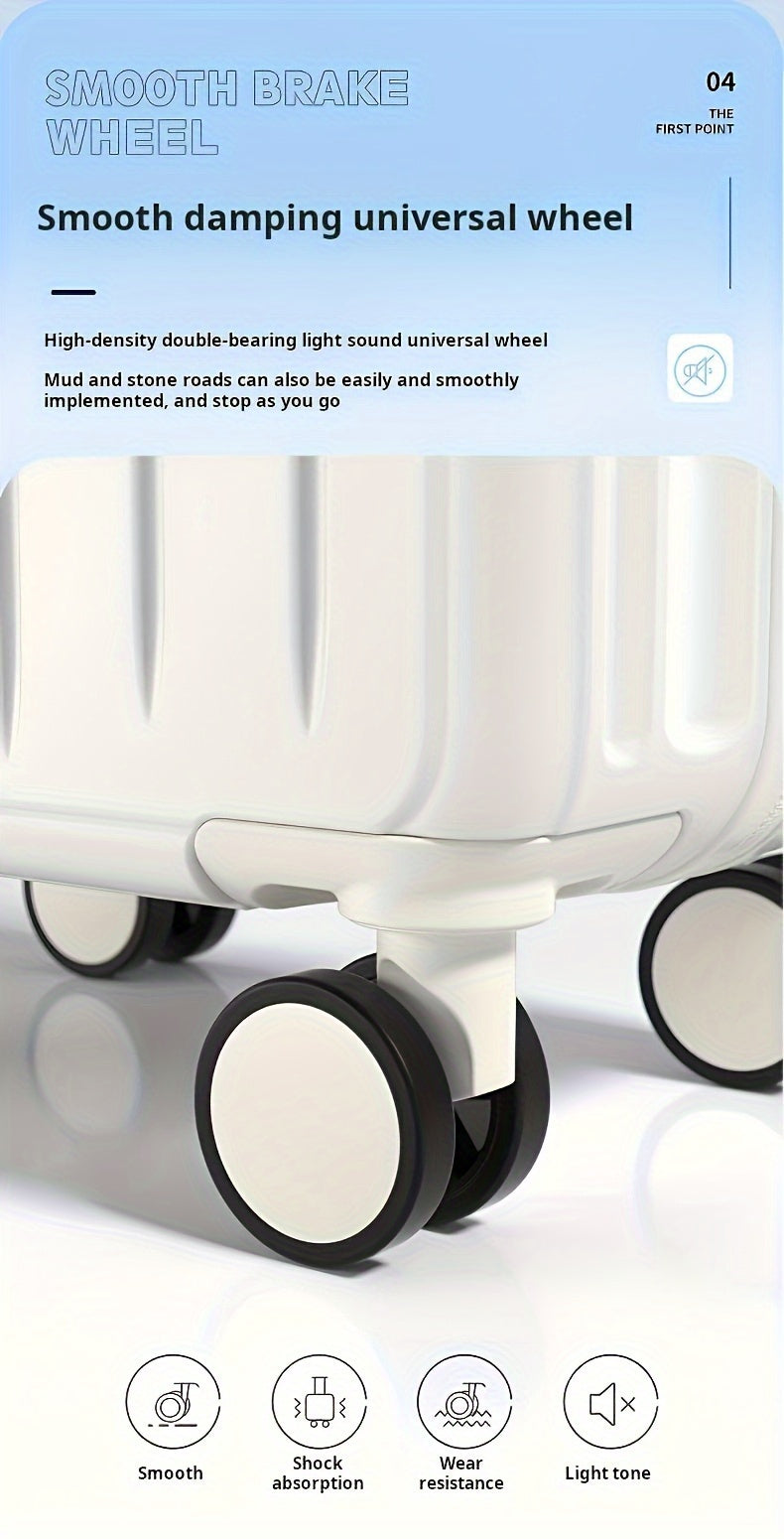 2pcs Hard Shell Luggage Set With ABS+PC Material, Simple And Classic Design Suitcase