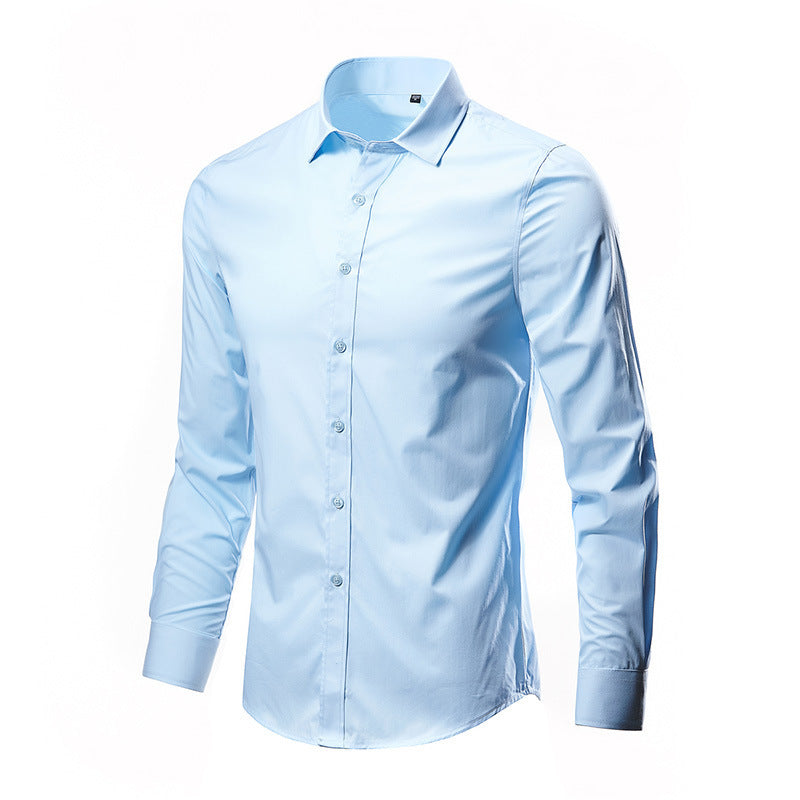 Simple Trendy Long-sleeve Slim Shirt