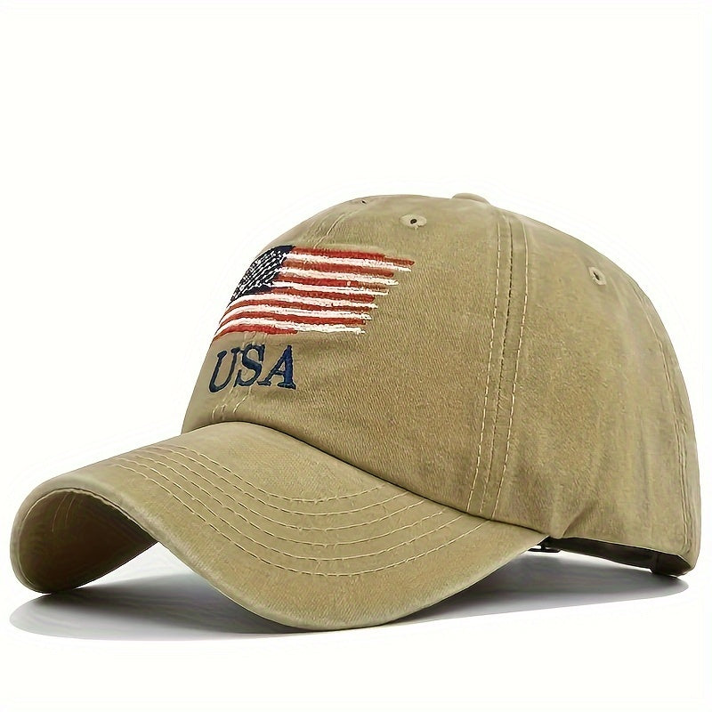 2 Pack Vintage Style Cowboy Baseball Caps With American Flag Embroidery, Adjustable Patriotic American Hats For Men And Women
