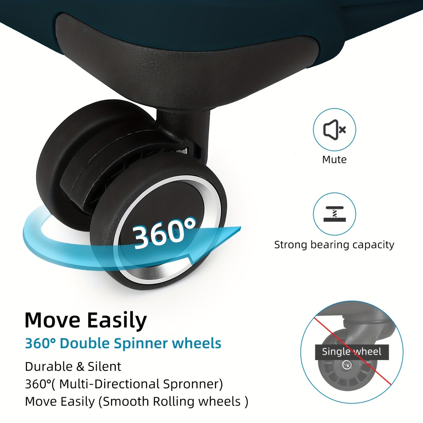 Luggage Sets 5 Piece, Expandable (Only 24"&28") PP Suitcase With Spinner Wheels, TSA Lock Durable Luggage Sets Carry On Luggage Suitcase Set For Women