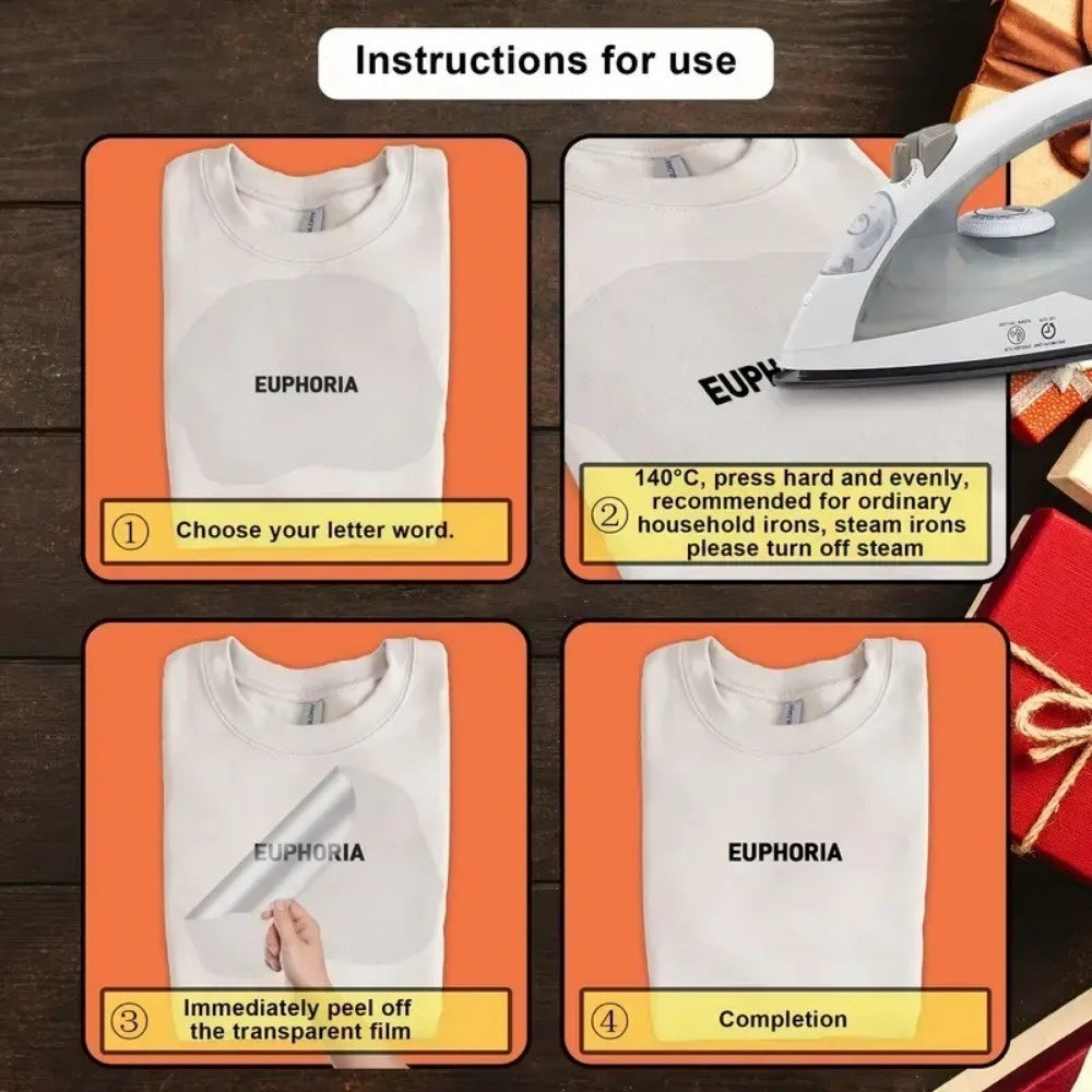 Independence Day Patriotic Theme Iron-On Film - Red, White and Blue Stripe Retro Design Heat Transfer Stickers for DIY T-shirts, Sweatshirts, Jeans, Hoodies, Bags, Pillows, Vintage Baseball Caps - Easy To Iron Craft Supplies