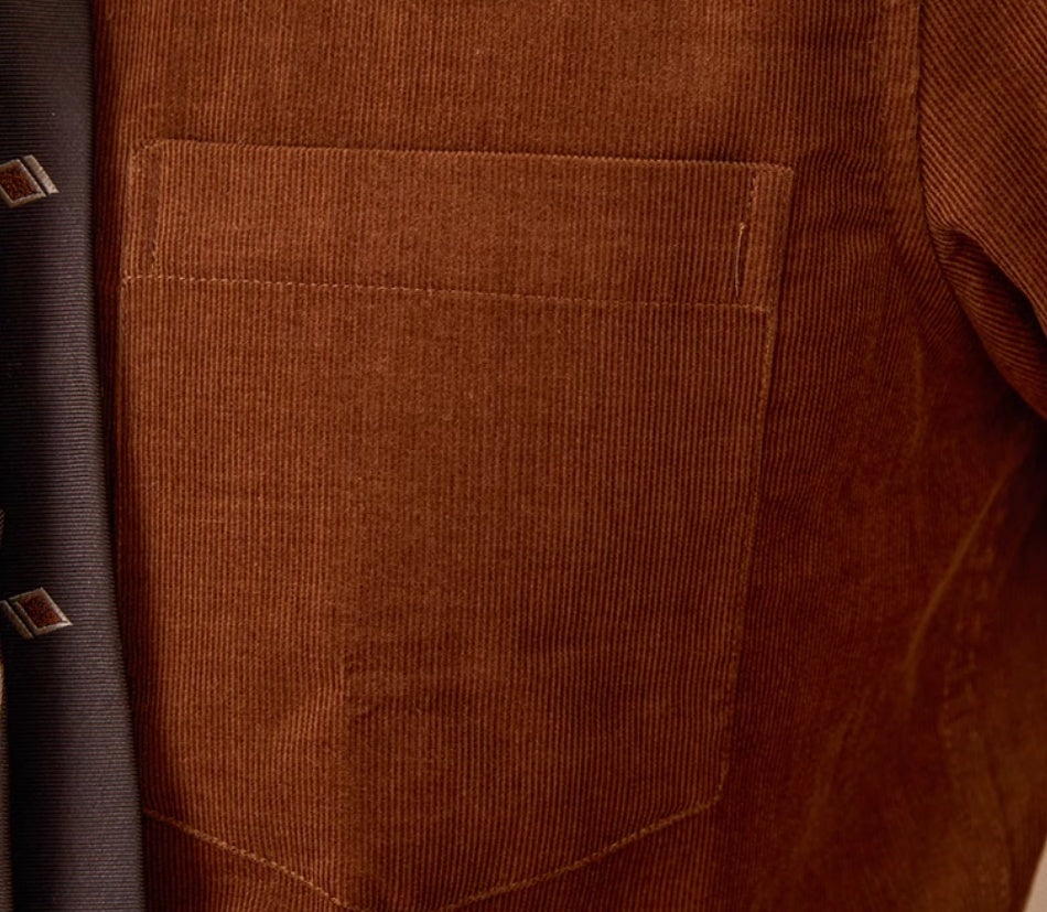 Cotton Corduroy Long-sleeved Shirt American Japanese Style