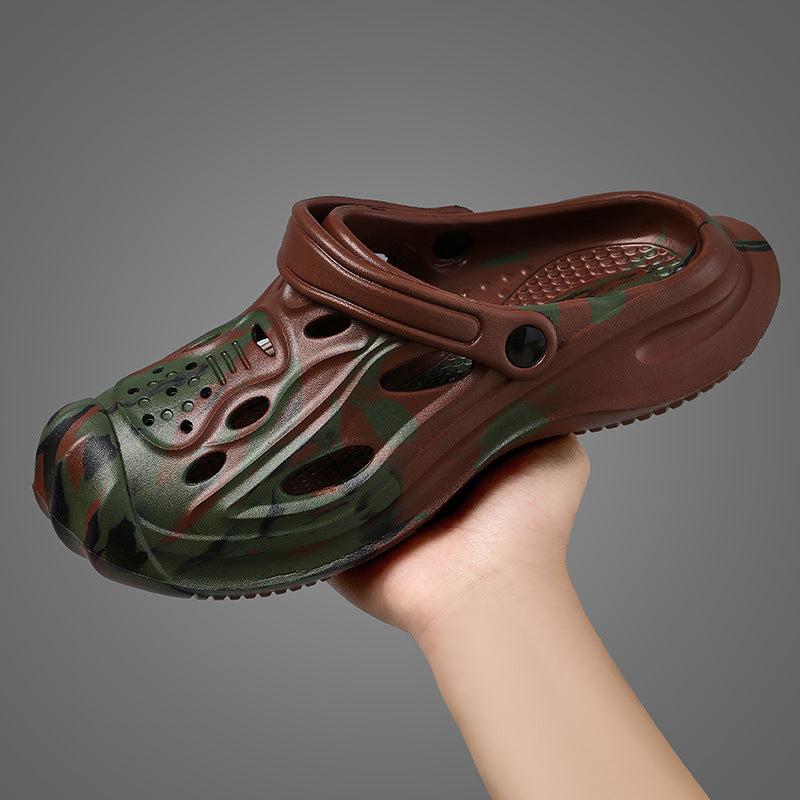 Outdoor New Non-slip Color Matching Slippers For Men