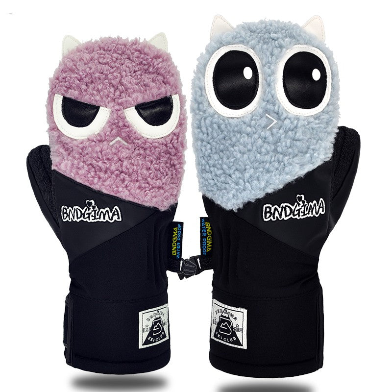 Waterproof Thickened Warm Double Snowboarding Gloves For Men And Women