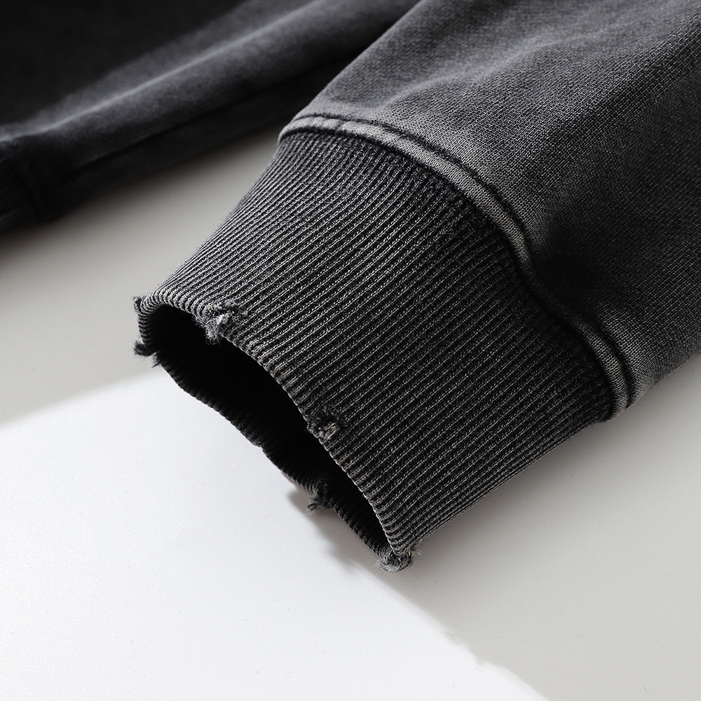 Rose Washed Hooded Sweater For Men
