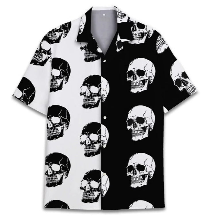 Summer Men's Casual Cuban Collar Suit Collar Hawaiian Shirt