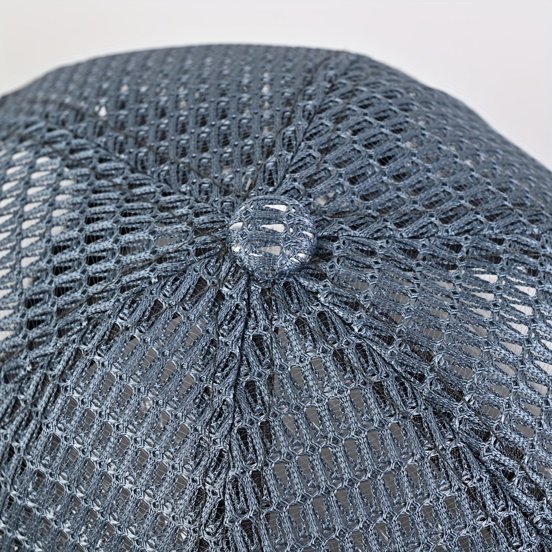 [Mens Mesh Baseball Cap] 1pc Breathable Mesh Men's Baseball Cap - Outdoor Fishing Hats, Dad Hat, Bone Gorras Snapback Trucker Cap, Women hat, Summer Caps