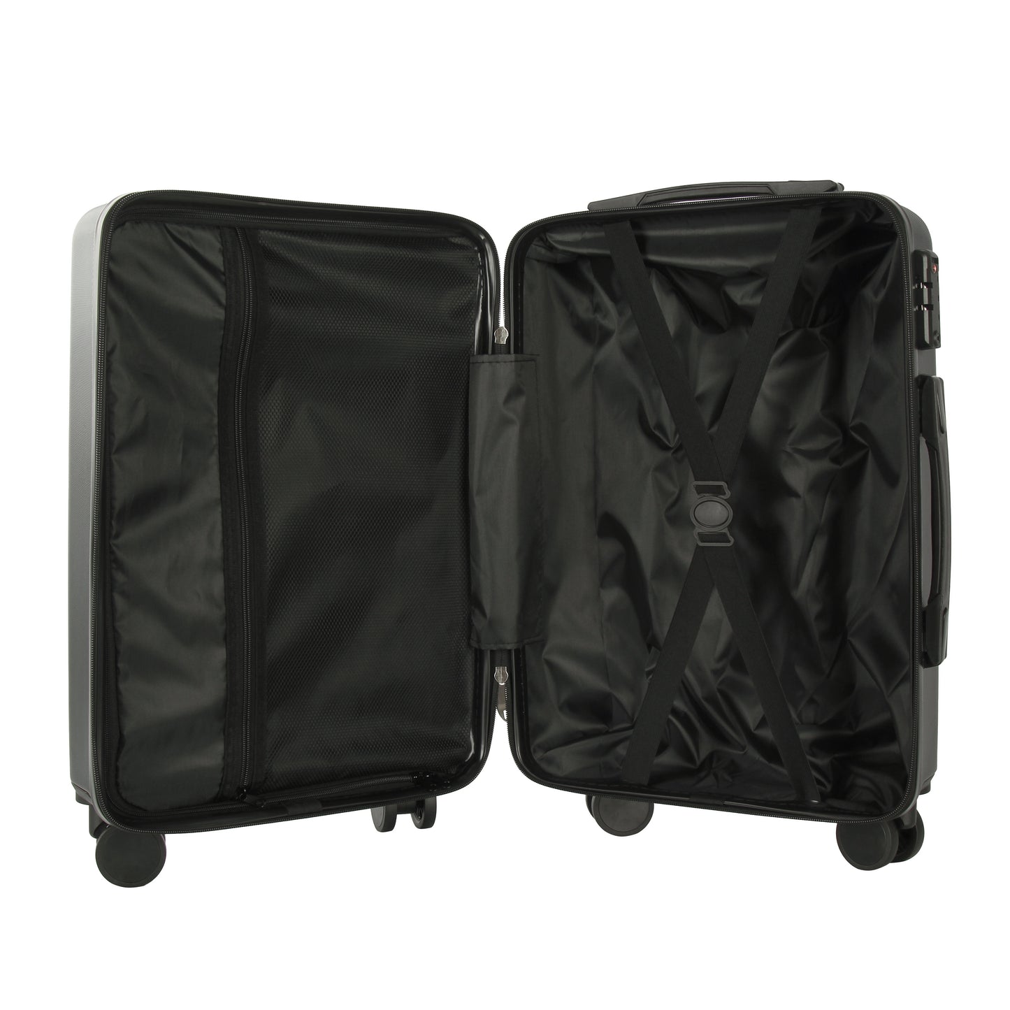 3-Piece Travel Set, ABS Hardshell Luggage With Combination Lock, Spinner Wheels, And Telescoping Handle, Perfect For Different Travel Needs