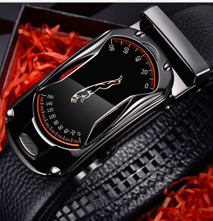 Men's leather belt