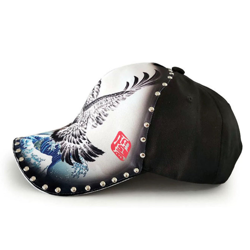 Bold Eagle cap trucker hat, hats snapback,hats for men and women,for summer,baseball caps, flat brimmed cap duck tongue cap, travel, daily sunscreen cap, hats golf cubs,party available