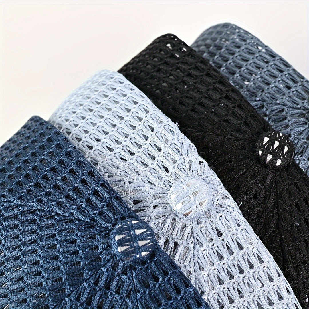 [Mens Mesh Baseball Cap] 1pc Breathable Mesh Men's Baseball Cap - Outdoor Fishing Hats, Dad Hat, Bone Gorras Snapback Trucker Cap, Women hat, Summer Caps