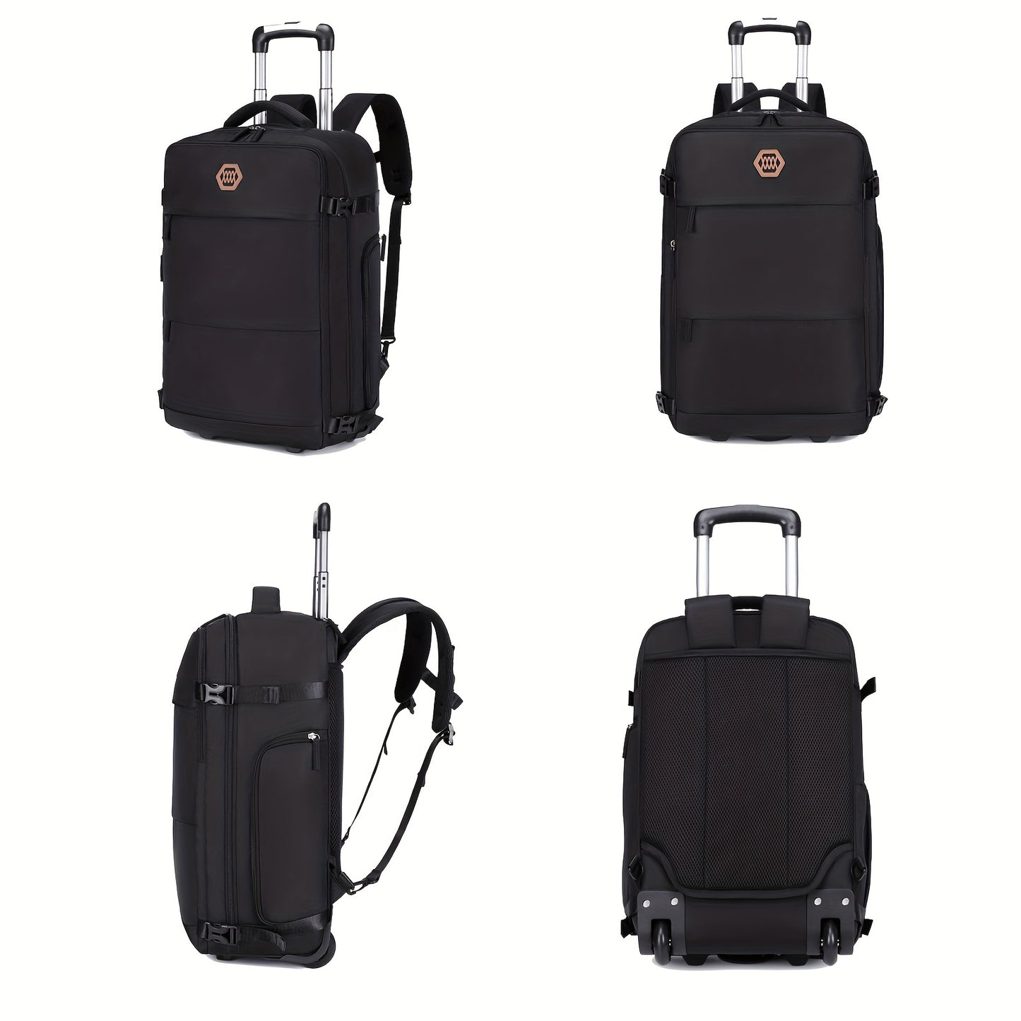 17-inch Wheeled Travel Laptop Backpack - Large Rolling Backpack For Men And Women - Carry-on Luggage Bag, Business School Computer Backpack, Back-to-school Season Backpack