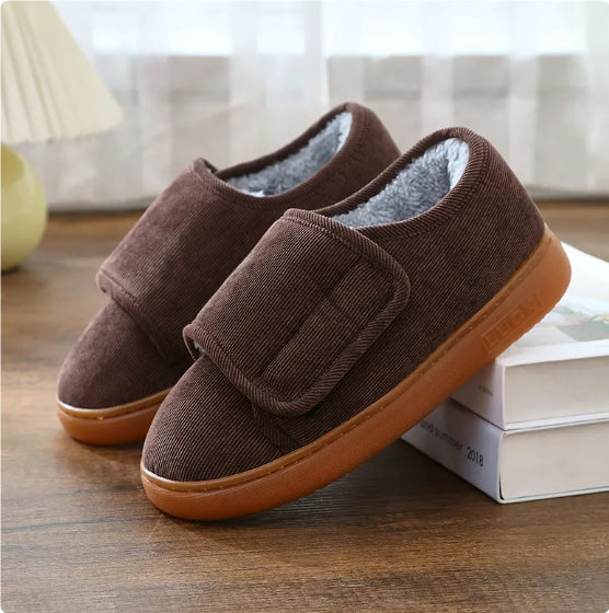 Large Opening Warm Cotton Slippers Bag Heel For Men And Women