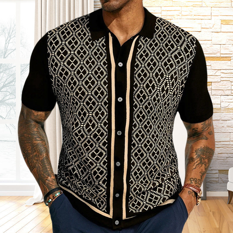 European And American Style Men's Casual Jacquard Sweater